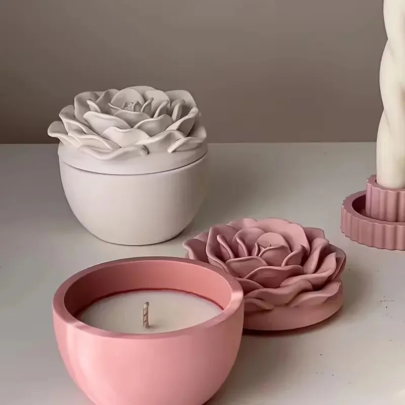 Topkwaliteit 3D rozenbloem kaa - Candle Making Jars With Lids recensie en prijs