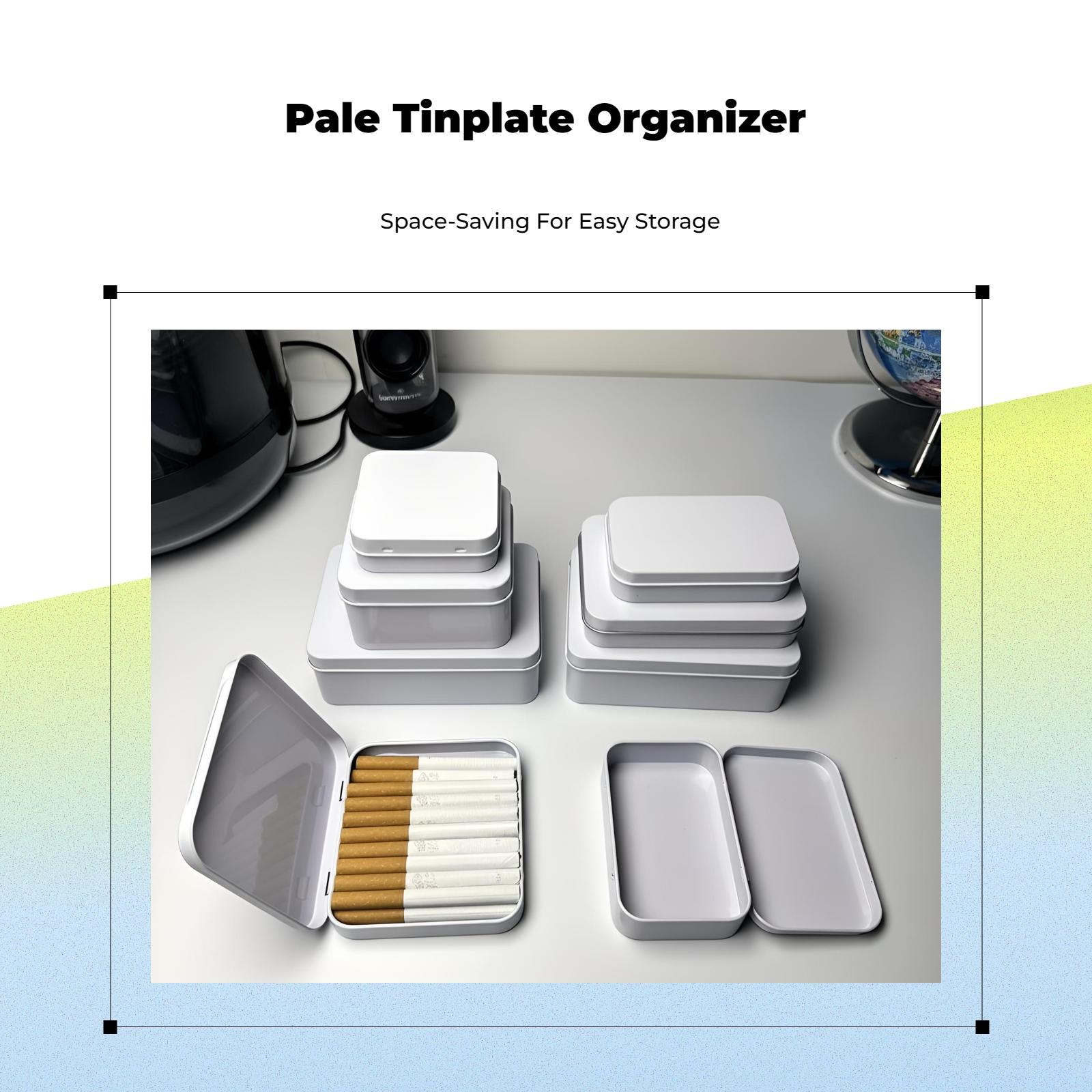 Crèmekleurige metalen opbergdo - Tin Container Lid recensie en prijs