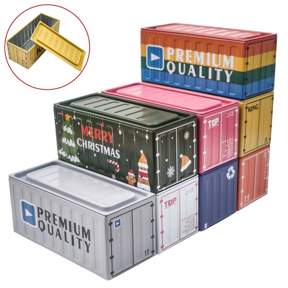 Blikken doos in containervorm, - Tin Container Lid recensie en prijs