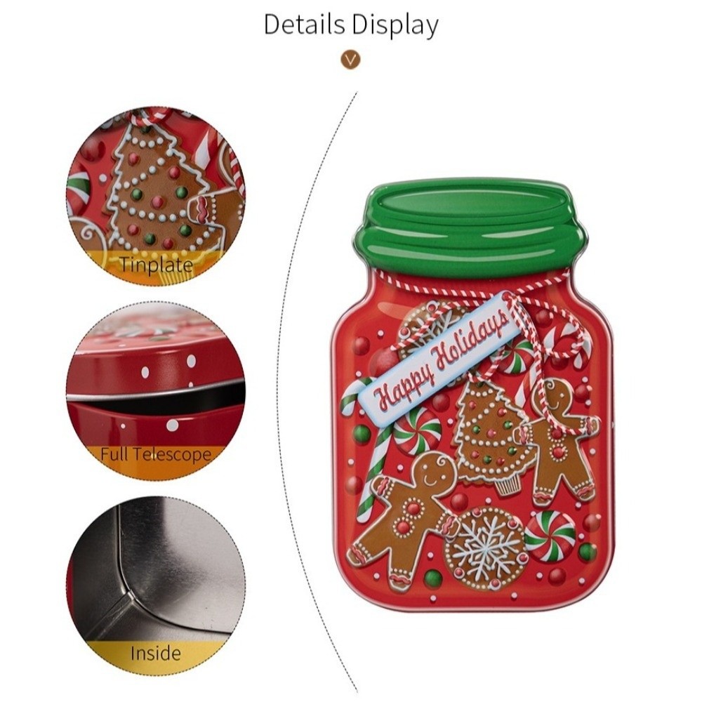 Draagbare metalen kerstblikken - Tin Container Lid recensie en prijs